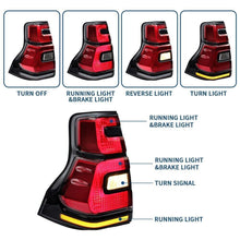 Red LED Tail Lights For 2010-2017 Toyota Land Cruiser Prado Rear Brake Lamps FJ150