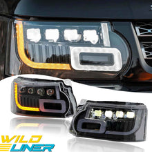 Pair LED Headlight Assembly Front Lamps For Land Rover Range Rover Sport 2010-2013