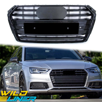 S4 Style Gloss Black Front Bumper Grille for Audi A4 B9 S4 2017-2019 fg225