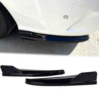 Gloss Black Rear Bumper Splitter Side Flaps For Mercedes W205 Sedan C300 C450 AMG 2015-2021