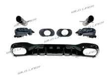 Rear Diffuser w/ Exhaust Tips for Mercedes Benz W177 Hatchback A35 A250/200/180 AMG Bumper di31