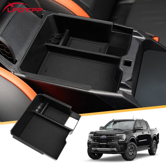 Car Center Armrest Storage Box Organizer Tray For 2022-2025 Ford Ranger