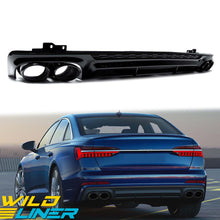 RS6 Style Rear Diffuser W/ Black Exhaust Tips For Audi A6 C8 S6 S-Line 2019-2023 di133