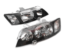 SET LH+RH Head Light (Black) Headlights For Holden Commodore VY S1 S2 2002-2004 SS & SV8