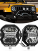 2pcs 4 inch 50W LED Driving Lights Fog Lamp Offroad Work Light Bar for Truck Jeep Pickup ATV UTV