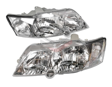 SET LH+RH Head Light (Chrome) Headlights For Holden Commodore VY S1 S2 2002-2004