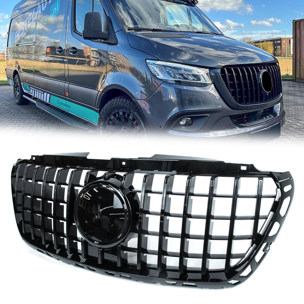 GTR Black Grille - Mercedes Sprinter W907 W910 2019-2022 - WildLiner.com