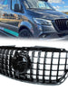 GTR Black Front Bumper Grille For Mercedes Benz Sprinter W907 W910 2019-2022