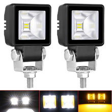 Pair 2" Mini LED Cube Work Light Bar Flood Pods 6500K Driving Fog Reverse DRL 4WD