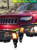 For Jeep Grand Cherokee 2017-2022 Black Projector switchback Halogen Headlights