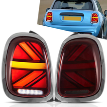 Left+Right Tail Lights LED Fit 2014-2019 Mini Cooper F55 56 w/Sequential Red-Chrome