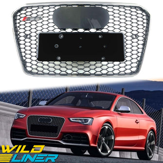 Chrome Fronr Honeycomb Grill for Audi A5 B8.5 S5 2013-2016