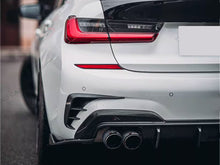 Gloss Black Rear Bumper Side Vent Splitter for BMW 3-Series G20 m340i 330i M-Sport 2019-2022