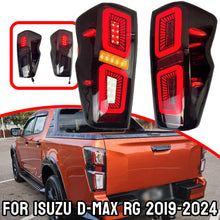 Smoked LED Tail Lights Rear Lamp Pair For Isuzu D-Max DMax RG 2020-2024