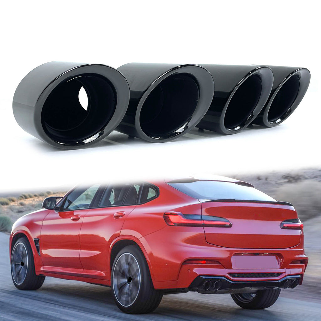 Exhaust Tips Black - for BMW X3 G01 X4 G02 M-Sport 2018-2021 ...
