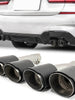 Matte Carbon Fiber Quad Exhaust Tips Replace for BMW G20 M340i 2019-2022