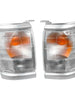 Clear Corner Indicator Blinker Park Lights Pair for Toyota Hilux 1997-2001