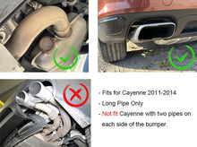 Exhaust Tips Replace For Porsche 958.1 Cayenne 92A V6 Long Tailpipe 2011-2014
