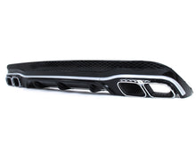 Gloss Black Rear Diffuser w/ Silver Exhaust Tips for Mercedes C207 E250 E400 E500 E550 Coupe AMG 2014-2017