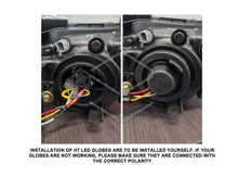 Pair LH+RH Head Light With LED DRL Strip & LED Globes LHD For Mitsubishi Triton MN GL GLX 2009-2015