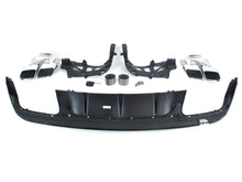 Gloss Black Rear Diffuser w/ Silver Exhaust Tips for Mercedes C207 E250 E400 E500 E550 Coupe AMG 2014-2017