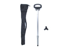 Adjustable Hiking Poles Foldable Trekking Poles Metal Crutches with Seat for Hiking Travelling Walking