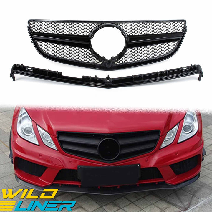 Gloss Black Honeycomb Grille For Mercedes E-Class W212 S212 2009-2013 – AMG Style