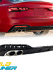 Gloss Black Rear Diffuser w/ Chrome Twin Exhaust Tips for Audi A5 S-line 2020-2023