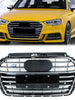 Chrome S3 Style Front Grille For Audi A3 S3 8V 2017–2020 Front Bumper Grill