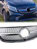 Chrome Diamond Front Bumper Grille For Mercedes V-Class W447 Pre-Facelift 2014–2019