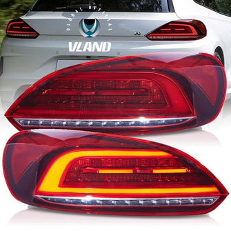 For 2009-2014 Volkswagen Scirocco MK3 Red Rear Lights W/Startup &Sequential Pair