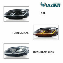 Projector LED Headlights Sequential DRL For VW MK7 Golf 7 TSI TDI 2014-2017