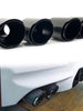 Real Carbon Dual Exhaust Tip End Pipes 65mm Inlet for Mercedes Audi BMW Porsche
