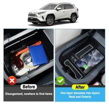 Car Center Armrest Storage Box Organizer Tray For 2019-2025 Toyota RAV4