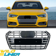 S4 Style Chrome Front Bumper Grill for Audi A4 B9 S4 2017-2019