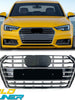 Chrome S4 Style Front Grille For Audi A4 B9 S4 2017–2019 Front Bumper Grill