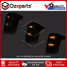 Pair LH+RH Black LED Tail Light Rear Lamp For Mitsubishi Triton Ute MQ 2015~2018