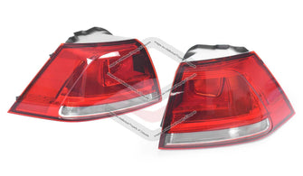 Pair LH+RH Tail Light Lamp (Red) NO LED For VW Volkswagen Golf MK7 Hatch 2013-2017 (90 TSI)