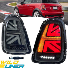 Pair L+R LED Tail Lights Pair Black Clear for Mini Cooper R56 R57 R58 R59 2007-2013