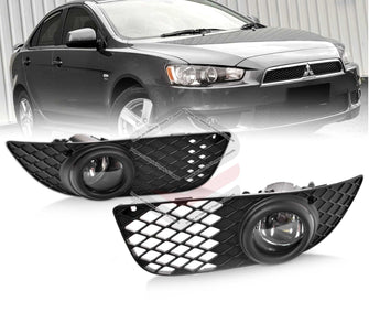 Full Set Fog Light Driving Lamp KIT For Mitsubishi Lancer CJ 2007-2015 Sedan Hatch