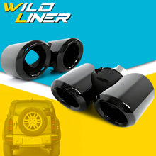Black Exhaust Tips for Land Rover Defender 90 110 2020–2024 P300 P400
