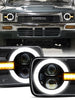 Pair 7x6'' 5x7'' LED Headlights Hi/Lo/DRL Turn Light for 1983-2004 Toyota Hilux