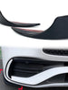 Black Front Bumper Splitter Apron for Mercedes W206 C200 C300 C43 Sedan AMG 2022-2024