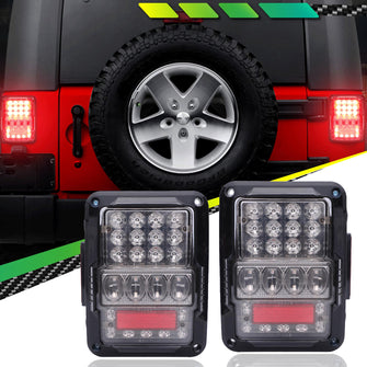 LED Tail Lights Brake Reverse Turn Signal for Jeep Wrangler JK 2007-2018