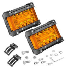 Pair 4" 3000k LED Cube Work Light Bar Combo Spot Pods Driving Fog Truck ATV 4WD