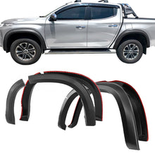 6pcs Front&Rear Matte Black Fender Flares Guard Wheel Arch for Mitsubishi Triton MQ MR 2019-2023 Double Cab