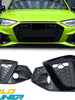 Pair Front Bumper Fog Light Grille Bezels For Audi A4 S4 S-Line 2020-2024