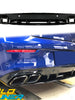 Gloss Black Rear Bumper Diffuser + Muffler Tips For Mercedes C205 Coupe A205 Convertible AMG 2015-2021