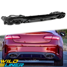 Black Rear Diffuser Exhaust Tips fit for Mercedes E-Class C238 E300 E450 Coupe AMG 2018-2023 di222