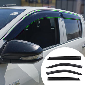 Weathershields Weather Shields Window Visors For Toyota Hilux 2015-2021 N70 N80 Dual Cap